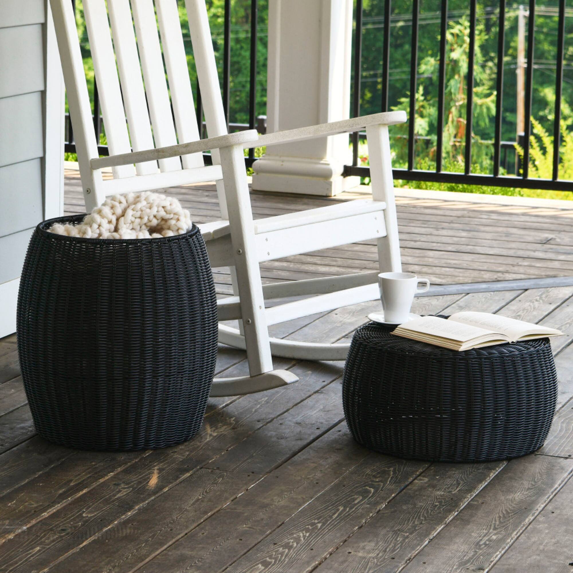 Household Essentials 18" Woven Storage End Table